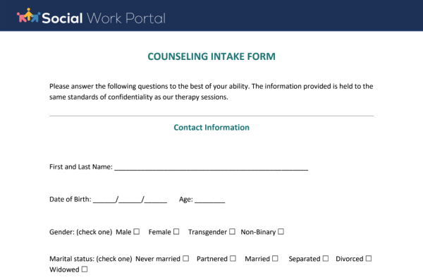 Free Counselor Tools, Resources, & Templates – Social Work Portal