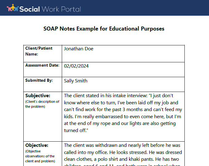 client case study examples social work
